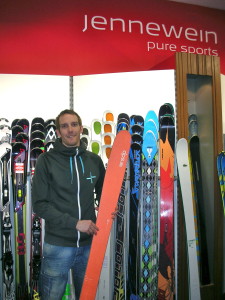 Jesper at the Nasserein Store.  New DPS line and Stockli's on the wall.