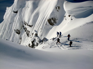 Looking way down to Alpe Raus.