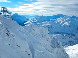 Schindler open for business and a whiter looking Arlberg behind.