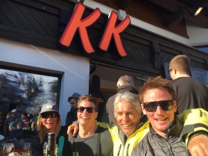 Wonderful weather to enjoy apres outside at the KK, this time with Gunnar, who owned it for 35 years.